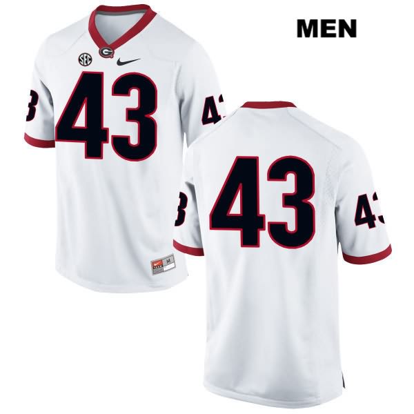 Georgia Bulldogs Men's Nick Moore #43 NCAA No Name Authentic White Nike Stitched College Football Jersey EPM0356JR